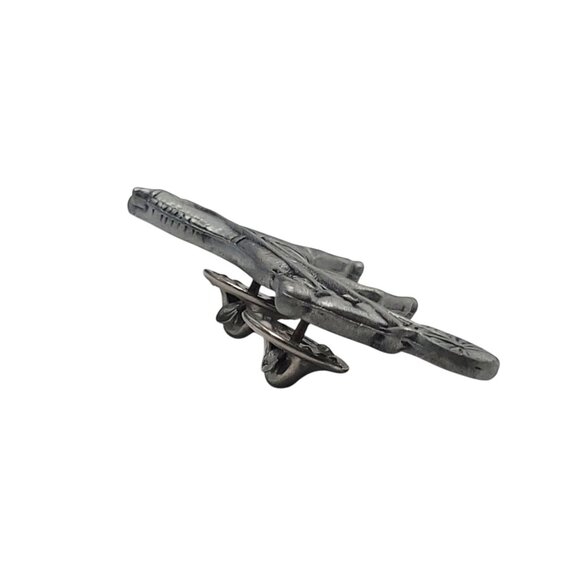 Vintage Pewter Horse Harness Racing Pin Brooch With Dual Clutch Back Fasteners - Picture 6 of 8